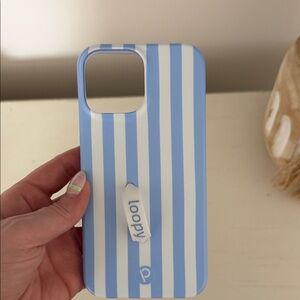 Loopy Case Blue and White Striped Phone Case with Grip - iPhone 13 Pro Max